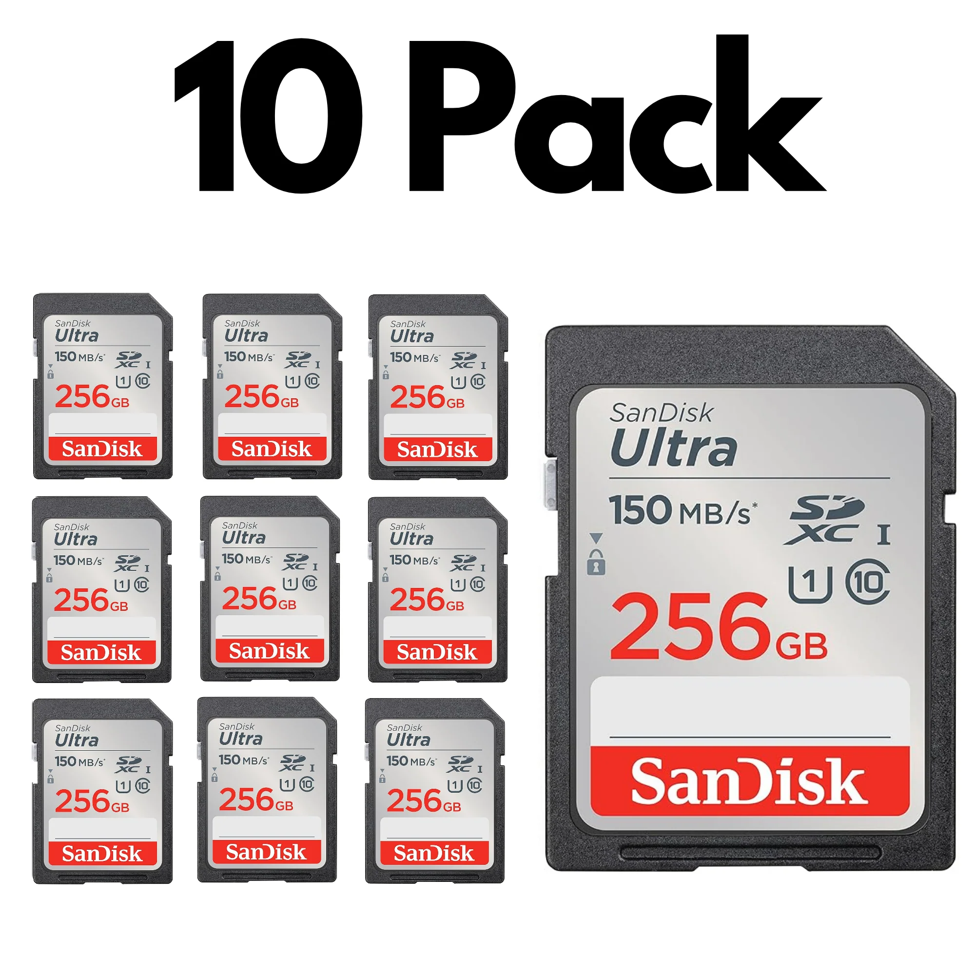 10 Pack SanDisk Ultra SDXC UHS-I SD Memory Card – C10, U1, Full HD Video Compatible - Image 16
