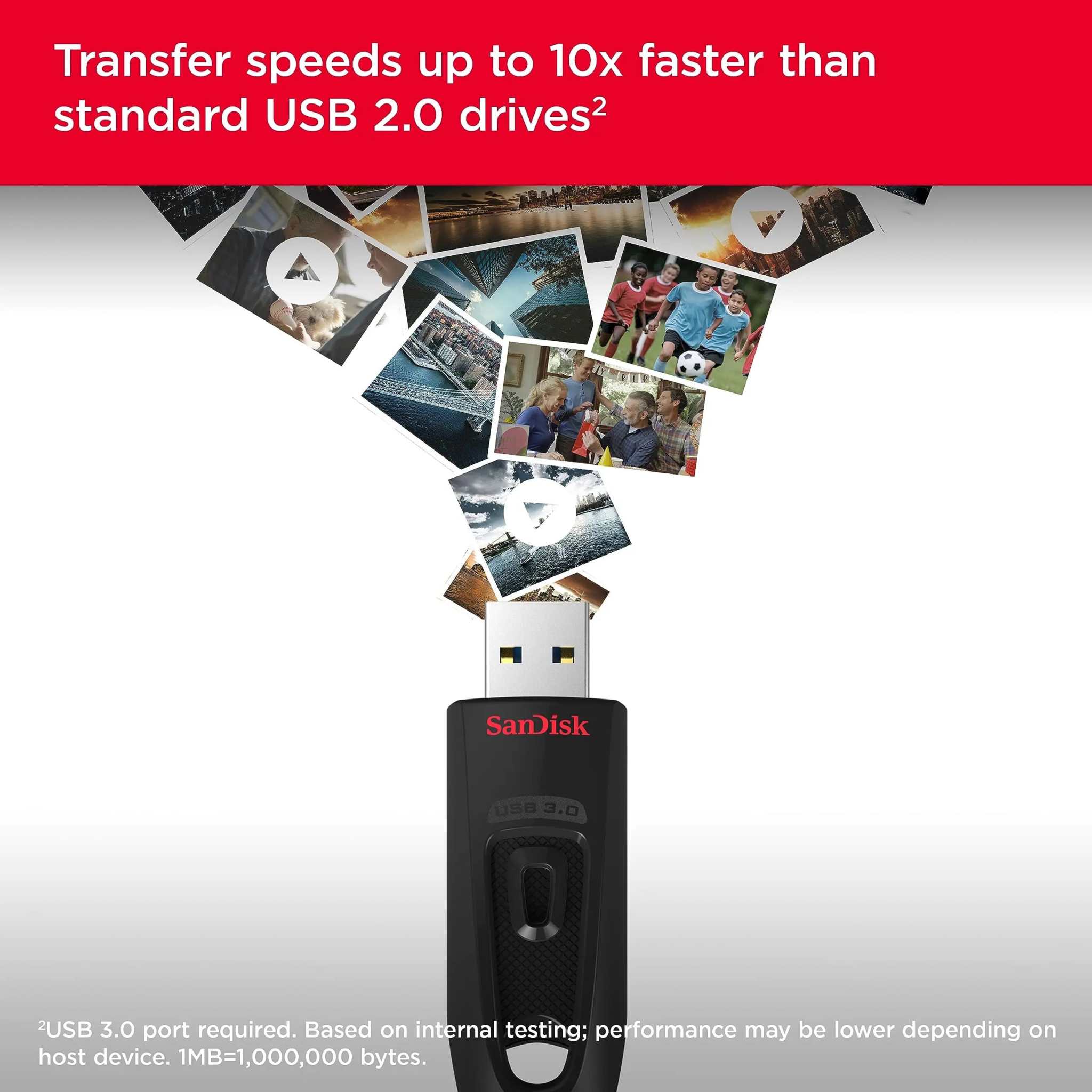 10 Pack SanDisk Ultra USB 3.0, Bulk Flash Drives for Fast File Transfers, Storage and Everyday Use - Image 7