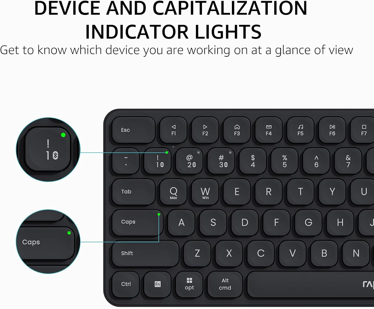 RAPOO 9010M Wireless Keyboard and Mouse, Multi-Device Combo for Windows and Mac - Image 5