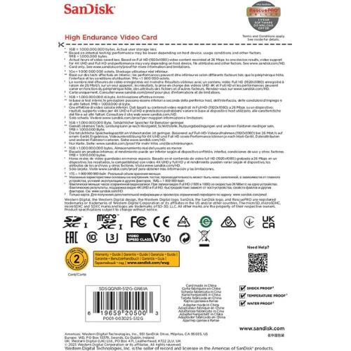 SanDisk High Endurance Video microSDXC UHS-I Memory Card with SD Adapter – U3, C10, V30, 4K UHD - Image 14