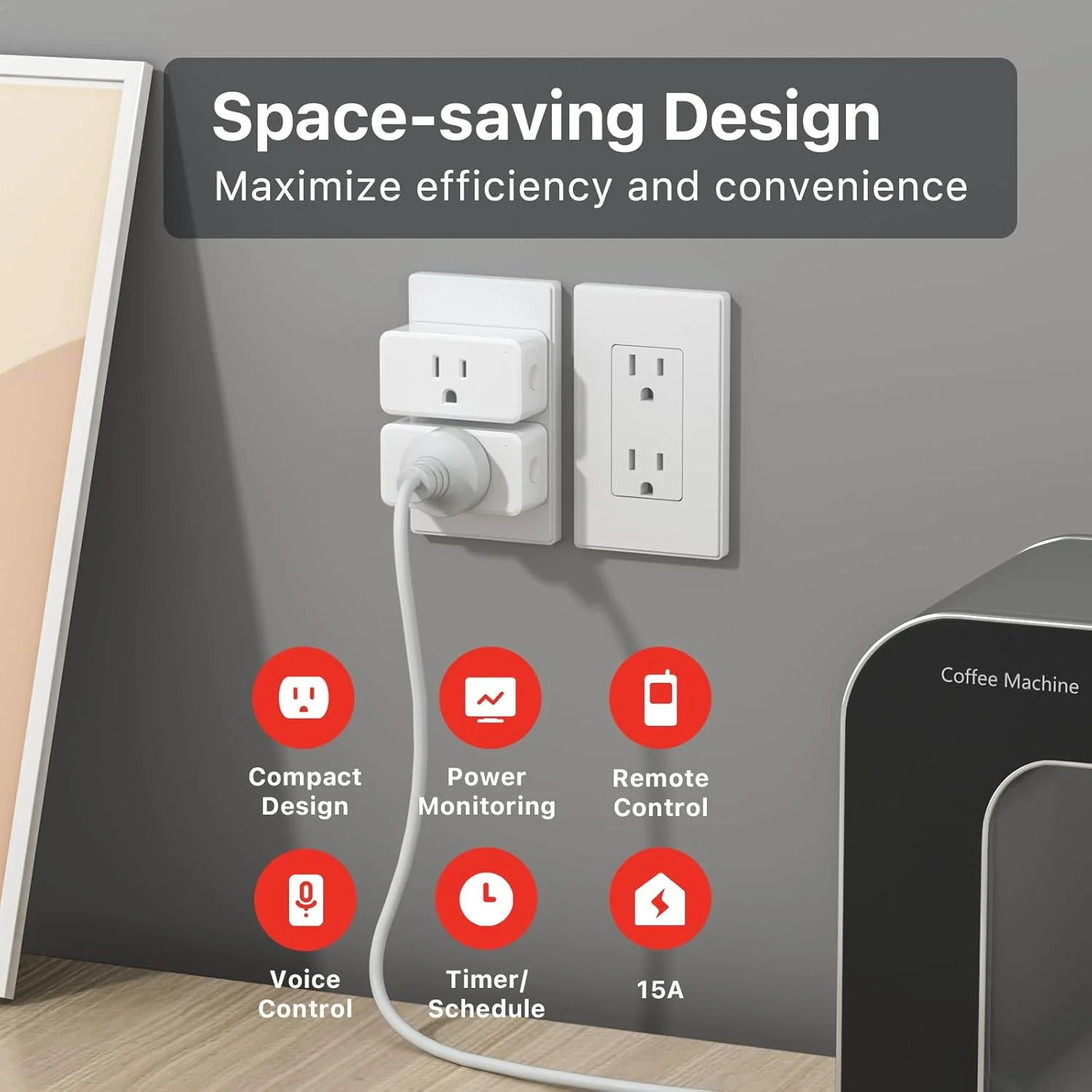 THIRDREALITY ZigBee Smart Plug 4 Pack, 15A Outlet with Energy Monitoring for Smart Home Devices - Image 6
